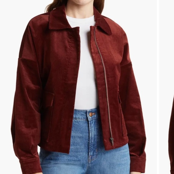 MELLODAY Corduroy Jacket and Skirt set in Burg - Picture 2 of 8